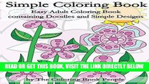 Best Seller Simple Coloring Book: Easy Adult Coloring Book containing Doodles and Simple Designs