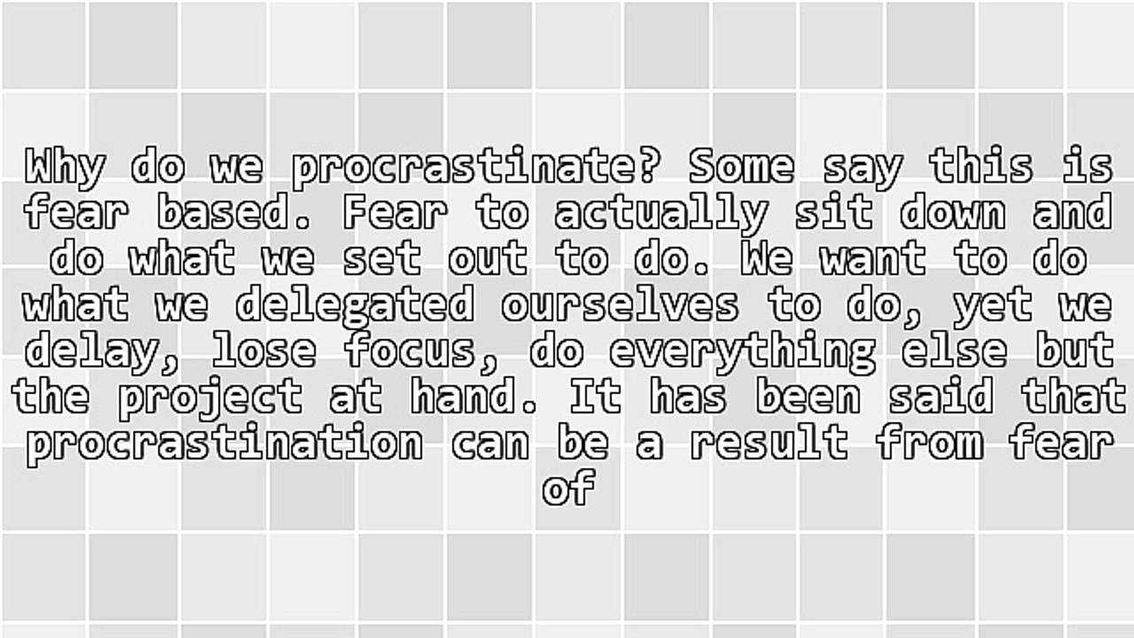 How to Overcome Procrastination Now!