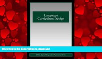 FAVORIT BOOK Language Curriculum Design (ESL   Applied Linguistics Professional Series) PREMIUM