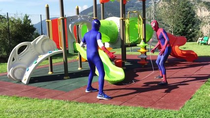 Final Battle Spiderman vs Captain America - Superheroes Real Life Parody Movie