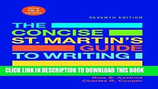 Read Now The Concise St. Martin s Guide to Writing with 2016 MLA Update Download Book