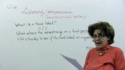 Listening Comprehension : Consumers and Safety 2