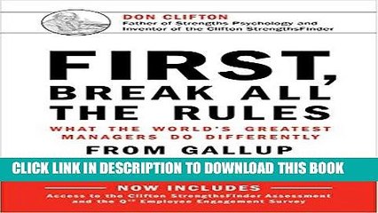 [Free Read] First, Break All The Rules: What the World s Greatest Managers Do Differently Full