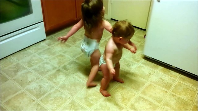 Toddler performs funny dance moves