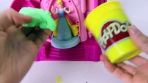 Play Doh Prettiest Princess Castle Playset NEW Disney Belle Cinderella Aurora Playdough Design Dress