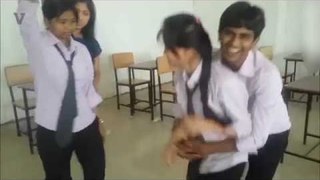 Video From My Phone -  Indian School Girl Classroom Masti !!