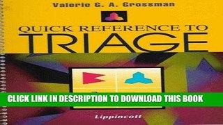 Read Now Quick Reference to Triage Download Online