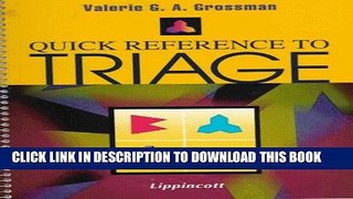 Read Now Quick Reference to Triage Download Book