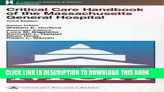 Read Now Critical Care Handbook of the Massachusetts General Hospital Download Book