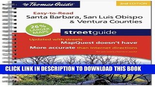 Read Now Rand McNally Santa Barbara, San Luis Obispo   Ventura Counties Easy-To-Read Street Guide