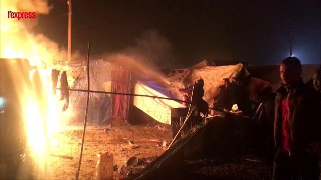 Incendies et explosions de bonbonnes de gaz dans la Jungle de Calais