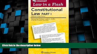 Big Deals  Law in a Flash Cards: Constitutional Law I  Full Read Best Seller