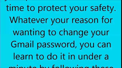 How to Change Your Gmail Password