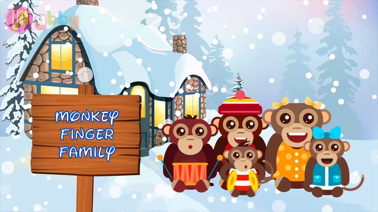 CUTE MONKEY Nursery Rhymes for Children! - Monkey Finger Family Song - Lil Abby - YouTube