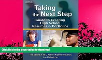 FAVORITE BOOK  Taking the Next Step: Guide to Creating High School Resumes   Portfolios FULL