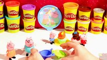 Peppa Pig Surprise Eggs Paw Patrol Cute Toys Play Doh Learn Colors George Pig Play Dough Eggs Part 2