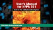 Must Have PDF  User s Manual for NFPA 921: Guide for Fire and Explosion Investigations  Best