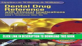 Read Now Lippincott Williams   Wilkins  Dental Drug Reference: With Clinical Implications