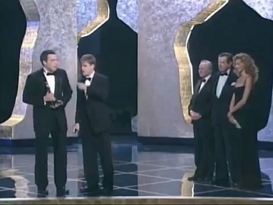 Ben Affleck and Matt Damon Win Original Screenplay: 1997 Oscars Jennifer Lawrence presenti