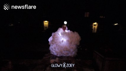 Father turns daughter into giant thunderstorm for Halloween