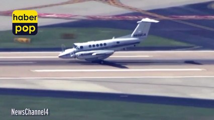 Pilot uçağı burun üstü indirdi