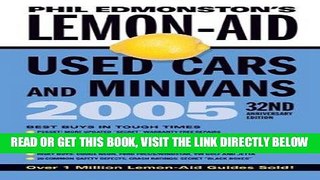 [FREE] EBOOK Phil Edmonston s Lemon-aid Used Cars   Minivans 2005 ONLINE COLLECTION