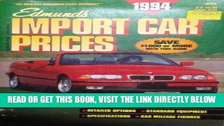 [FREE] EBOOK Edmund s Import Car Prices, 1994/April BEST COLLECTION