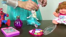 Princess Frozen Elsa Make Up Kit Toy Set | Frozen Elsa Doll Lip Gloss Nails | Frozen Make Up