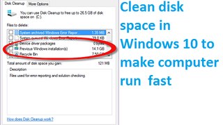 How to Clean disk space in Windows 10 to make computer run fast 100% working.