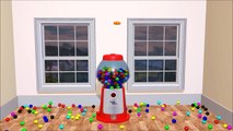 Learn Colors Gumball Machine 3D Learn Teach Colours for Children Kids Toddlers New Surprise Learning