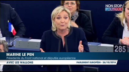 CETA Europe/Canada : Marine Le Pen soutient les Wallons