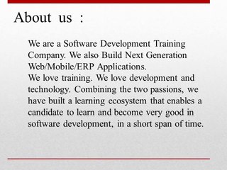 J2ee Training in Bangalore - Uttara