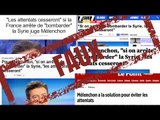 Attentats : bobards médiatiques autour des propos de Jean-Luc Mélenchon​