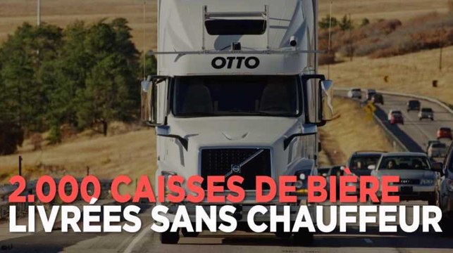 2000 caisses de bières livrées par un camion sans-chauffeur
