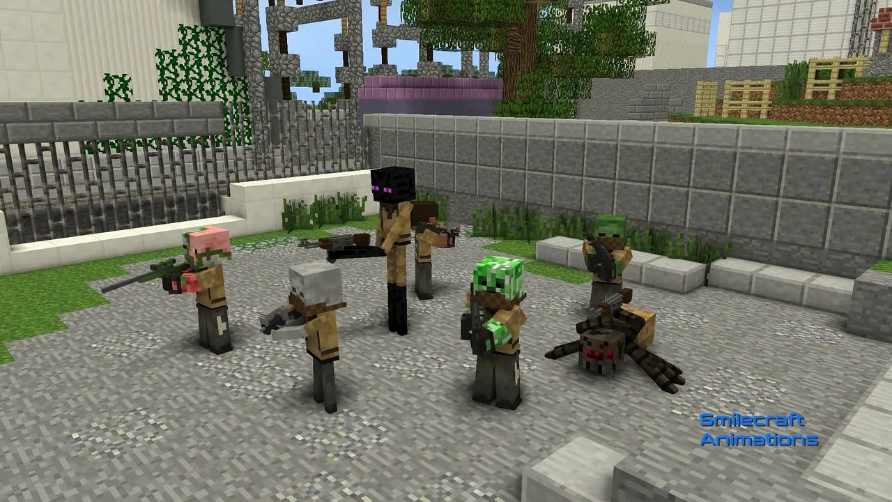 FNAF vs Mobs  CS GO Challenge Part 2 - Monster School (Five Nights At Freddy s)