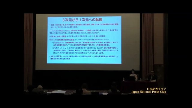 20161021日本記者クラブ　白井さゆり 慶應大学教授　「＜日銀検証＞を検証する」