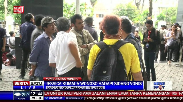 Suasana PN Jakpus Menjelang Sidang Vonis Jessica