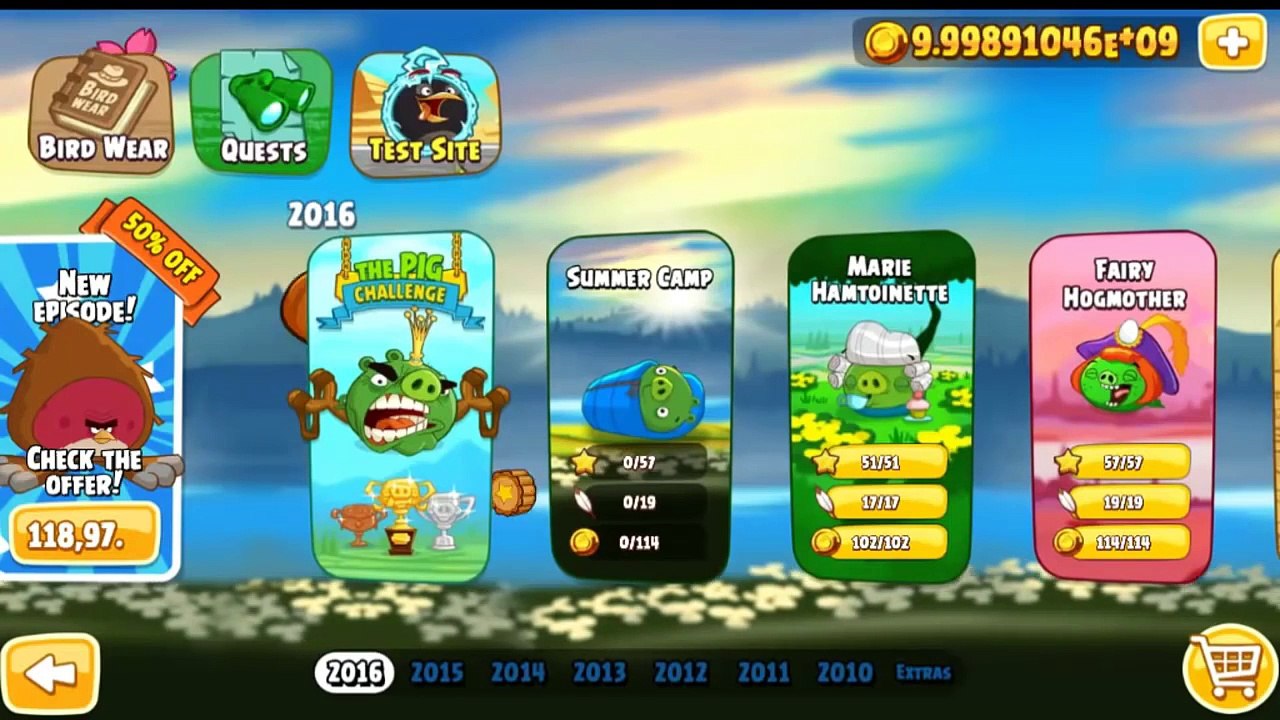 Angry Birds Seasons Summer Camp All levels