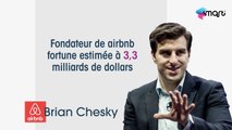 Brian Joseph Chesky fodateur et directeur général de Airbnb, Airbnb pèse aujourd’hui plus de 17 milliards de dollars, (Smartup communication)