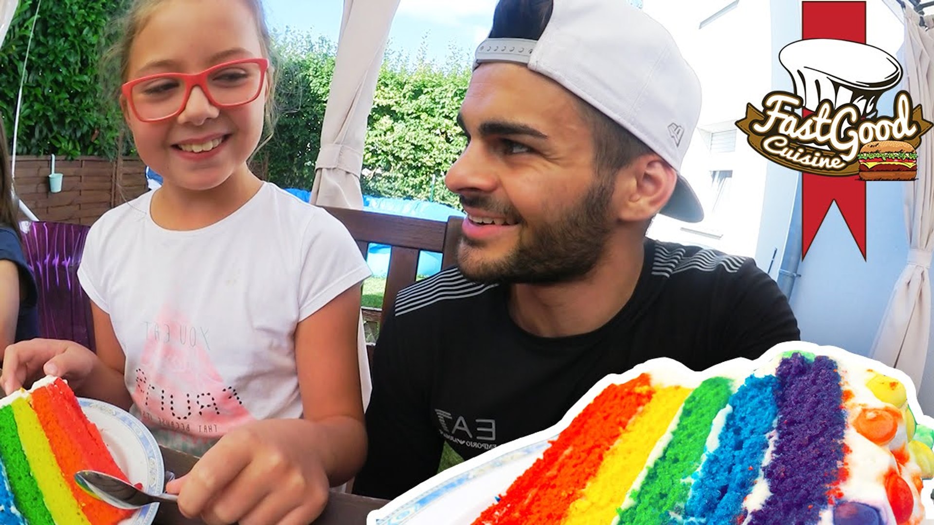 Recette Du Rainbow Cake Pour L Anniversaire D Une Abonnee Video Dailymotion