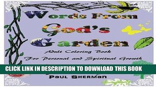 Ebook Words From God s Garden: Adult Coloring Book: Religious Coloring Book, Christian Coloring