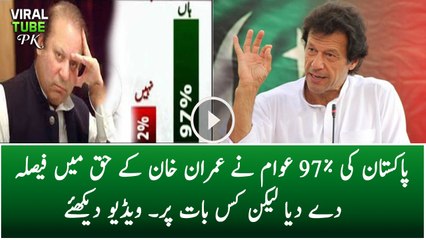 Pakistani 97% People in Favor of Imran Khan's Statement