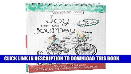 Best Seller "Joy for the Journey" Hardcover Inspirational Adult Coloring Book Free Read