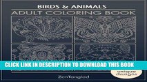 Ebook Adult Coloring Books: Art Therapy for Grownups: Zentangle Patterns - Stress Relieving Bird