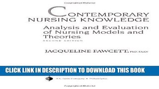 [FREE] EBOOK Contemporary Nursing Knowledge: Analysis and Evaluation of Nursing Models and