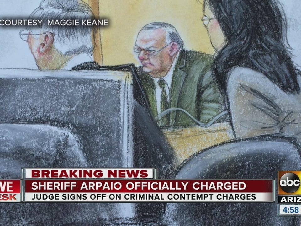 Joe Arpaio, Maricopa County sheriff, charged with criminal contempt
