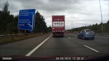 Dash cam captures horrible driver's dangerous near miss