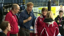 Prince Harry is gifted with a pair of ice skates