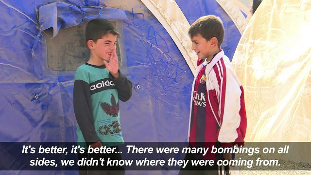 Iraq: civilians from Mosul outskirts seek refuge in an IDP camp