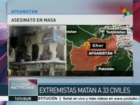 Matan a 33 civiles afganos, el gobierno culpa al Daesh